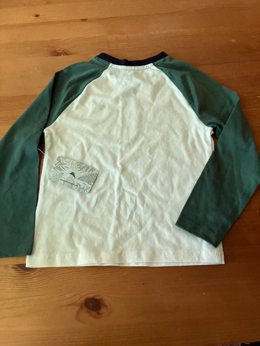 TOMMY BAHAMA Kids Embroidered Logo Cotton White/Green Shirt Size XS (4) New - Picture 6 of 7